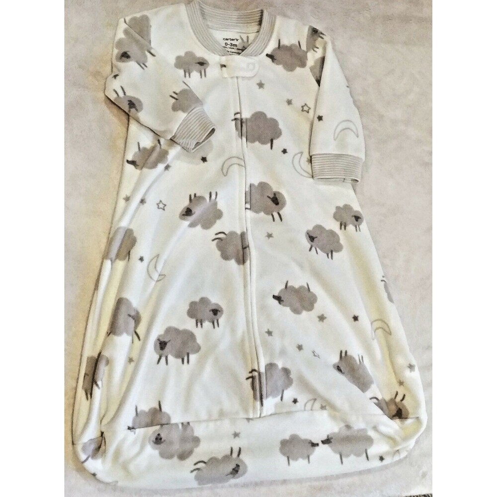Sleep Sack 0 to 3 month Carters Northern Fleece baby with lambs sleepwear